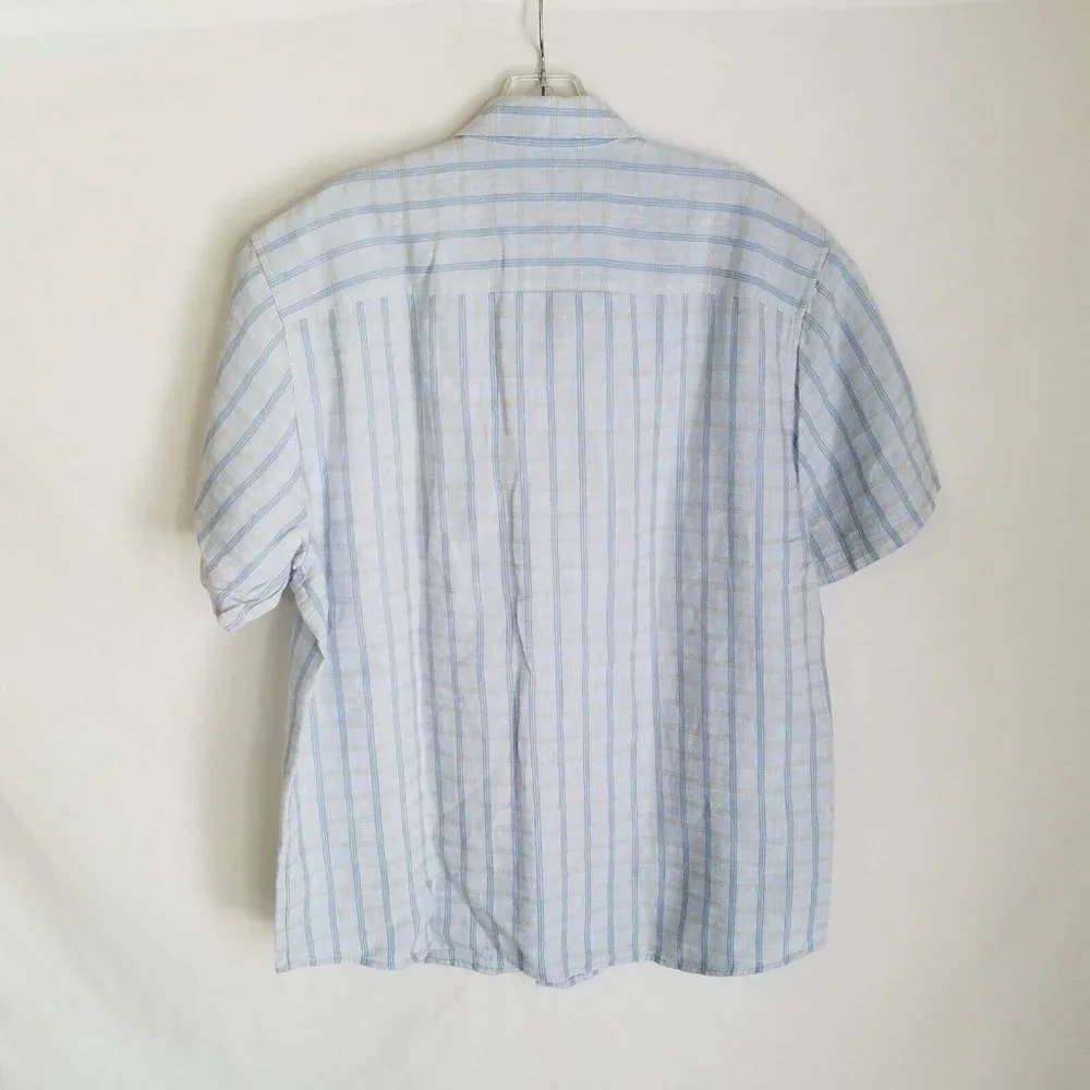 Tommy Bahama Mens Island ModernFit Plaid Button Front‎ S/S Hawaiiam Shirt Large